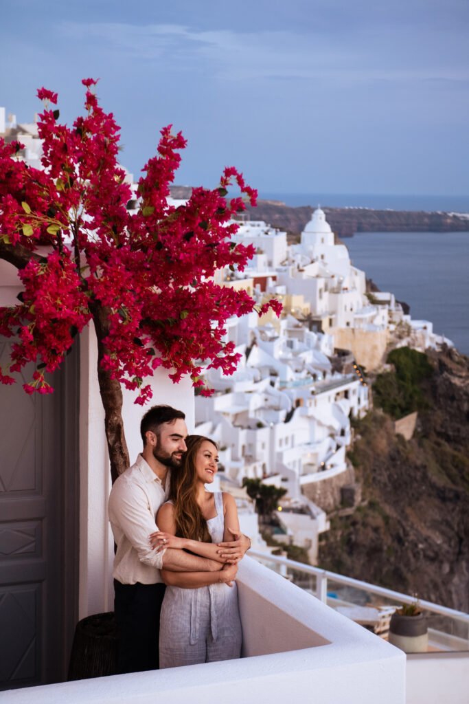 Affordable Santorini proposal photographer