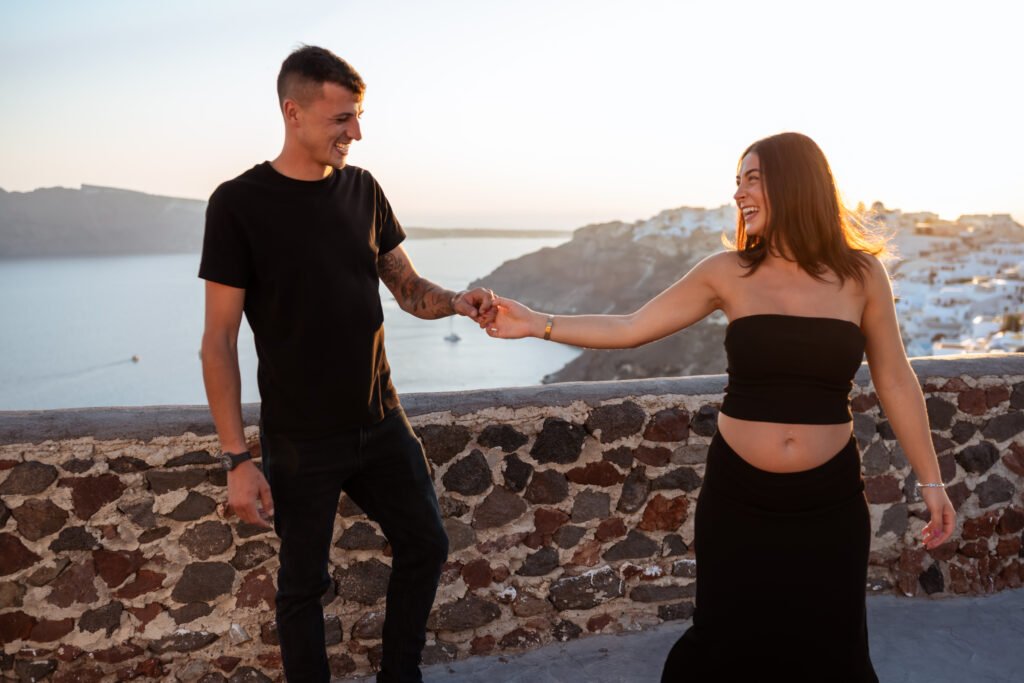 santorini romantic proposal photography