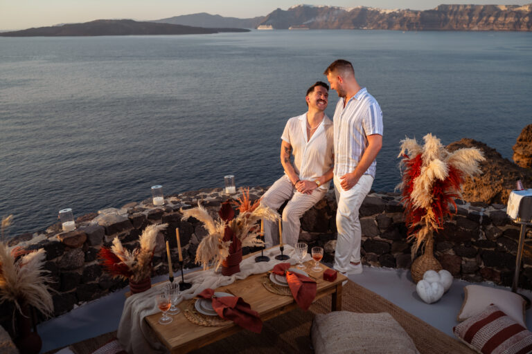lgbtq wedding santorini