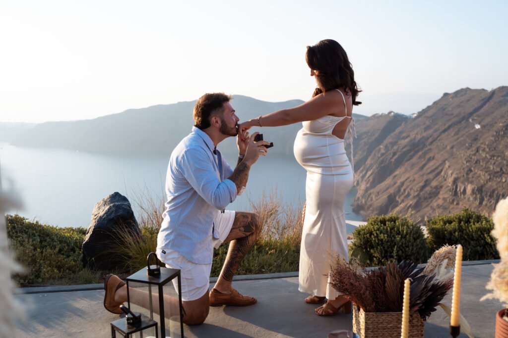 santorini romantic proposal
