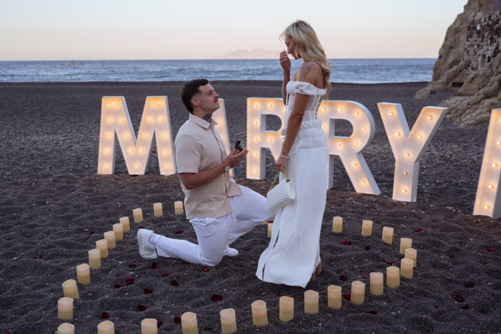 santorini romantic proposal