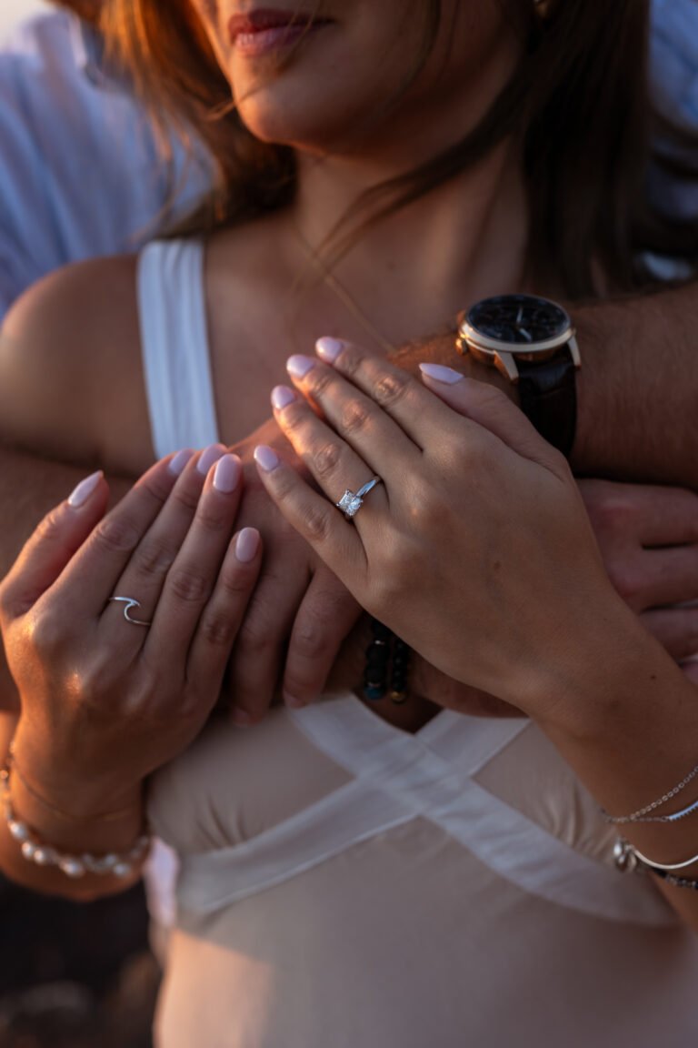 santorini romantic proposal photography